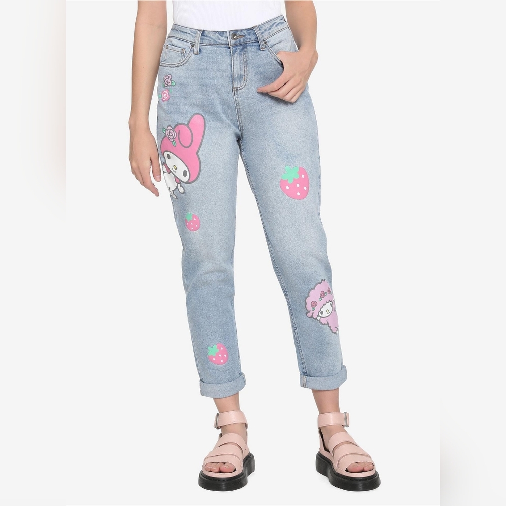 My Melody x Sanrio Girls Printed Jeans from Hot Topic. Size 7